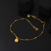 Tuğralı 22 Ayar Dorika Altın Halhal thumbnail 5