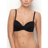 2'Li NBB 3505 Mikro Kaplı Desteksiz Sütyen  Siyah 85B thumbnail 1