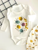 Neşeli Bebekler Arı Baskılı Raporlu Kumaş İkili Takım thumbnail 2