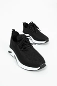 Black Wild 101-24 Triko Trend Fashıon Sneakers Kadın Ayakkabı Siyah Beyaz - 3