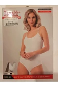 Namaldı Kadın Likralı İp Askılı Kancalı Body 261 - 3 Adet   Beyaz L thumbnail 2