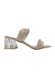 Cotcolic 01202 Taşlı Şeffaf Topuk Fashion Kadın Terlik - 5