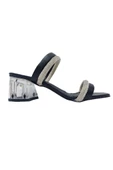 Cotcolic 01202 Taşlı Şeffaf Topuk Fashion Kadın Terlik - 2