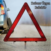 Yol Kaza Arıza İkaz Reflektörü Katlanır Fosforlu Üçgen Reflektör Lastik Değiştirme Gece Parlayan - 1
