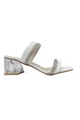 Cotcolic 01202 Taşlı Şeffaf Topuk Fashion Kadın Terlik - 8