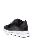 Flet 103 Deri Trend Fashion Kadın Sneakers Ayakkabı Siyah Beyaz - 3