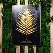 Magic Home Stroke Sarı Yaprak 50 x 70 cm Tablo 034 - 1