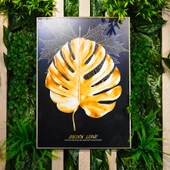 Magic Home Stroke Sarı Yaprak 50 x 70 cm Tablo 035 - 1