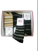 Diba Kadın Yün Çizgili Karışık Renk Soket Çorap - 6 Adet  Karışık Renk 36-40 thumbnail 2