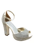 Smilee 4677 Platform Topuklu Kadın Abiye Ayakkabı - 10