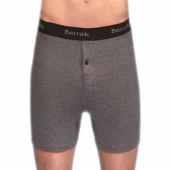 BERRAK 1059 Likralı Düğmeli Erkek Boxer 3'Lü   Füme S thumbnail 2