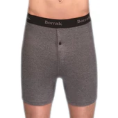 BERRAK 1059 Likralı Düğmeli Erkek Boxer 3'Lü   Füme S thumbnail 1