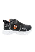 Callion 047 Deri Çocuk Sneakers Ayakkabı 26-30 Siyah Beyaz Oranj - 2