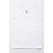 TUTKU 0124 ERKEK ÇOCUK PENYE ATLET 6 Adet  Beyaz 5 (9-10 YAŞ) thumbnail 1