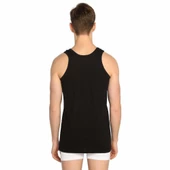 12 Adet Seher Yıldızı Erkek Atlet Askılı Renkli Klasik   Siyah 3XL thumbnail 2