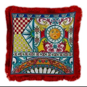 Baci Milano Sole Mio Kadife Yastık 45x45 cm - Kırmızı - 1