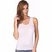 6 Adet Berrak 2037 Kadın Ribana Geniş Askılı Atlet %100 Pamuk  Beyaz 3XL thumbnail 2