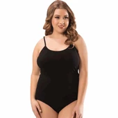 Kota Kadın İp Askılı Çıtçıtlı Body 3 Adet -6001  Siyah L thumbnail 2