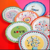 Baci Milano Mamma Mia Vazo Desenli Tatlı Tabağı 16 cm - 2