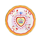 Baci Milano Mamma Mia Kalp Desenli Tatlı Tabağı 16 cm - 1