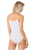 Namaldi Kadın İp Askılı Elastan Dantelli Body 2'Li Paket - 258  Beyaz S thumbnail 2