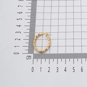 Burgulu Oval 14 Ayar Halka Küpe 3cm. - 5