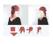 Türk Bayrağı Desenli Fular Ay Yıldız Desenli Bandana 55-55 cm Kol Sargı Fuları - 2
