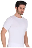 Berrak Erkek Modal 0 Yaka Likralı Atlet 1038 - 1 Adet  Beyaz S thumbnail 1