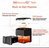 Cosori Sıcak Hava Fritözü ikili Isıtma Sistemi, 6.4 Lt Siyah (Teşhir&Outlet) - 3