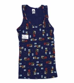 Gümüş Erkek Çocuk Likralı Desenli Atlet 3088  - 12 Adet  Karışık Renk 4 (7-8 YAŞ) thumbnail 6