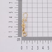 Yıldızlı Halkalı Sallantılı Küpe 14 Ayar thumbnail 5