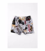Gümüş Erkek Çocuk Likralı Emprime Desenli Boxer 3089 - 12 Adet  Karışık Renk 2 (3-4 YAŞ) - 3