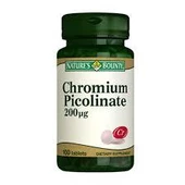 Nature's Bounty Chromium Picolinate 200 Mcg 100 Tablet thumbnail 1