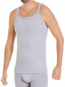 Yıldız Erkek Likralı Kaşkorse Bady Atlet - 6 Adet  XL Gri thumbnail 5