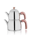 Schafer Alexa Aile Boyu Çelik Çaydanlık Takımı-4 Parça-Rosegold thumbnail 1