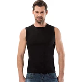 Anıt 1108 Ribana Erkek Sıfır Kol Sıfır Yaka Atlet Renkli- 1 Adet  Siyah M thumbnail 1