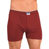 Berrak 1099 Düğmeli Erkek Penye Boxer 6'Lı   Bordo 2XL - 1
