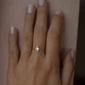 8 Ayar Altın Taşlı Trend Kadın Yüzük - 3