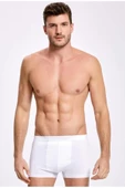 İlke Erkek Likralı Boxer 007 - 3 Adet  Beyaz L thumbnail 1