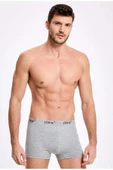 İlke Erkek Likralı Boxer 007 - 3 Adet  Gri 2XL - 1