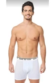 Seher Yıldızı Erkek Likralı Boxer 060 - 3 Adet  Beyaz XL thumbnail 1