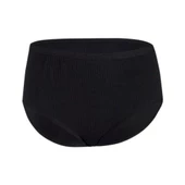 6 Adet Yıldız Çizgili Yüksek Bel Bato Külot  Siyah L thumbnail 1