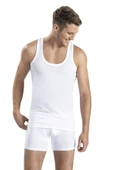 Jiber Erkek Süper İnce Modal Atlet 158 - 6 Adet  Beyaz 2XL - 1