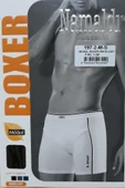 Namaldı Erkek Modal Likralı Biyeli Boxer 197 - 6 Adet  Beyaz L - 2