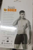 Namaldı Erkek Modal Likralı Biyeli Boxer 197 - 6 Adet  Siyah S thumbnail 3
