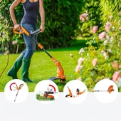 WORX 30cm Elektrikli Teleskobik Saplı Misinalı Çim ve Kenar Kesme 550 W - 5