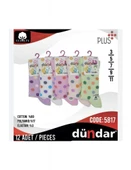 Dündar Kız Çocuk Pamuk Desenli Çorap - 6 Adet  Karışık Renk 23-25 thumbnail 2