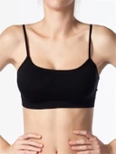 Nbb Kadın  İnce Askılı Yarım Büstiyer 2415 - 2 Adet  XL Siyah thumbnail 3