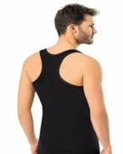 3'Lü ERDEM 1121 ERKEK LİKRALI SPORCU ATLET  Siyah M thumbnail 2