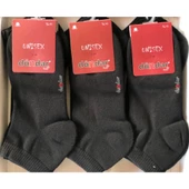 Dündar Kadın Havlu Patik Çorap - 6 Adet  Siyah 36-40 thumbnail 2